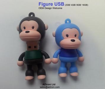 Silicone/ PVC Figure USB (2GB/4GB/8GB/16GB)